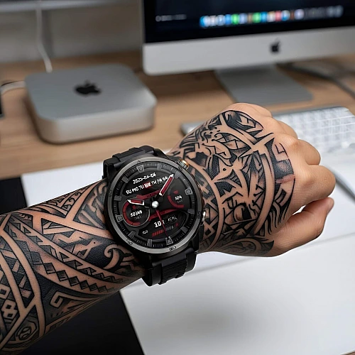 Smartwatch Microwear AK95 - Black Silicone Smartwatch Microwear AK95 - Black Silicone