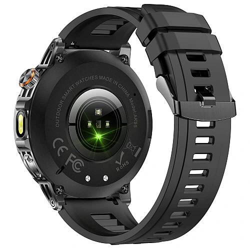 Smartwatch Microwear AK95 - Black Silicone Smartwatch Microwear AK95 - Black Silicone