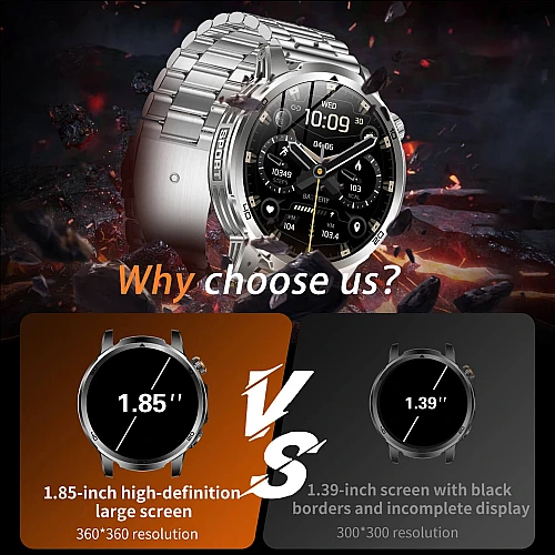 Smartwatch Microwear AK95 - Black Silicone Smartwatch Microwear AK95 - Black Silicone