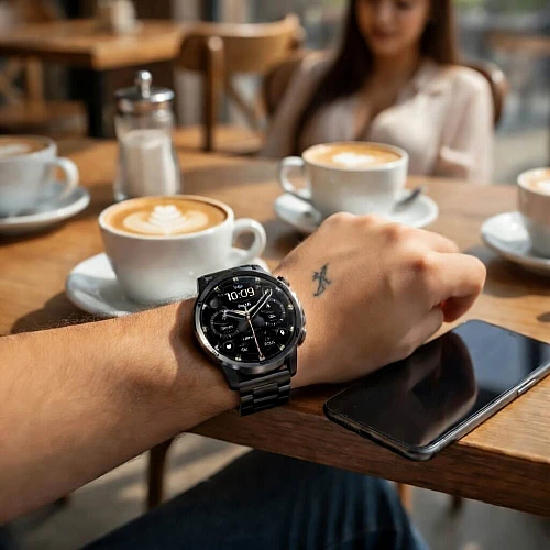 Smartwatch Microwear AK95 - Black Steel