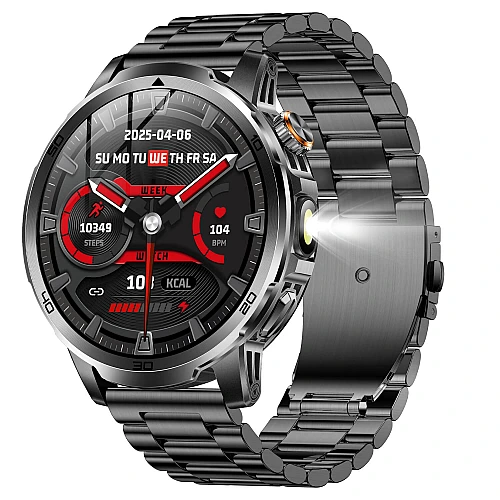 Smartwatch Microwear AK95 - Black Steel