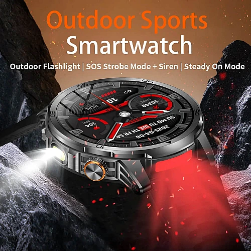 Smartwatch Microwear AK95 - Black Steel