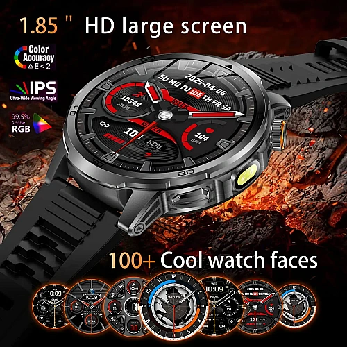 Smartwatch Microwear AK95 - Black Steel
