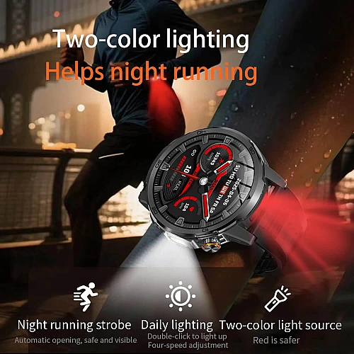 Smartwatch Microwear AK95 - Black Steel