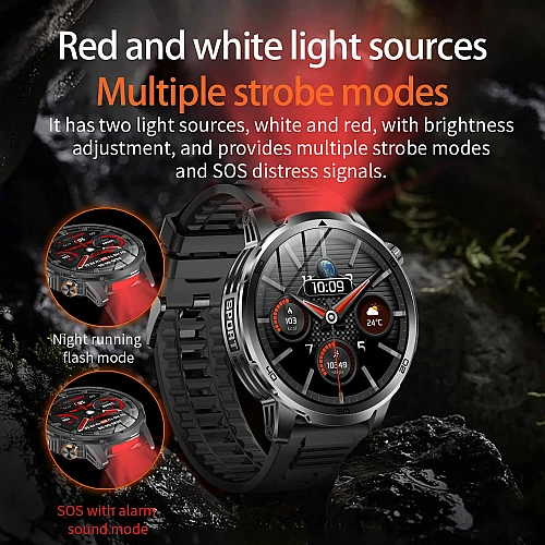 Smartwatch Microwear AK95 - Black Steel