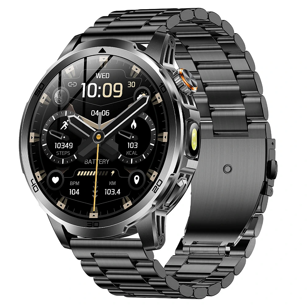 Smartwatch Microwear AK95 - Black Steel