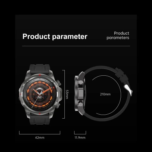 Smartwatch Microwear DK68 - Brown Leather