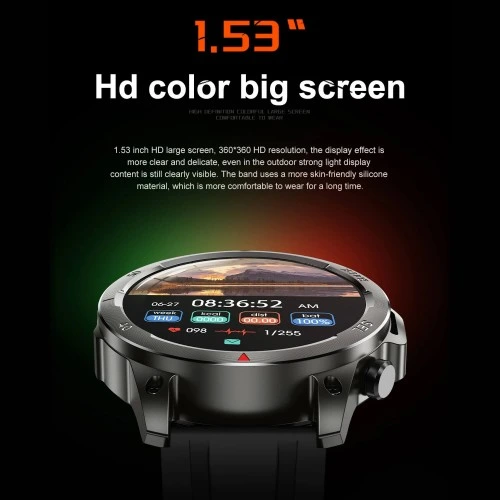 Smartwatch Microwear DK68 - Brown Leather