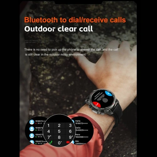 Smartwatch Microwear DK68 - Brown Leather