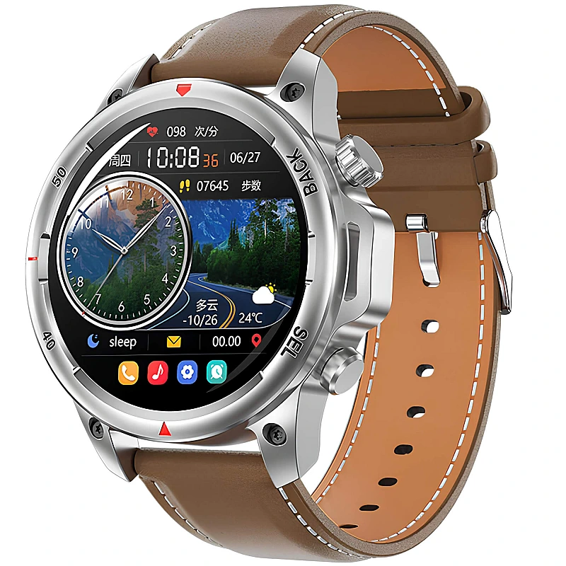 Smartwatch Microwear DK68 - Brown Leather