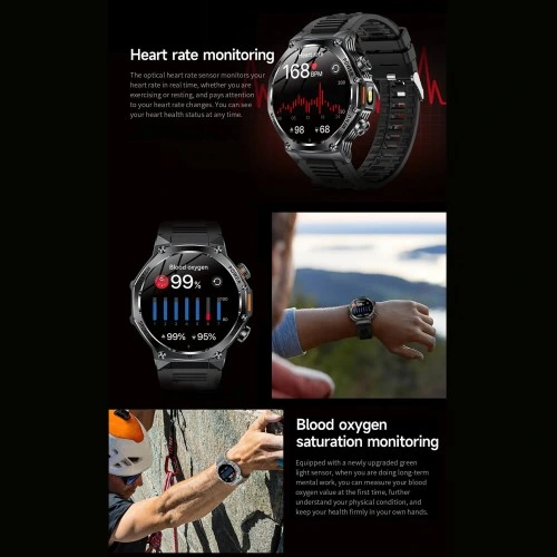 Smartwatch Microwear AK82 - Grey Silicone