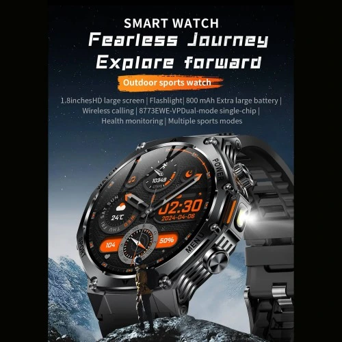 Smartwatch Microwear AK82 - Grey Silicone