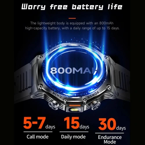 Smartwatch Microwear AK82 - Grey Silicone