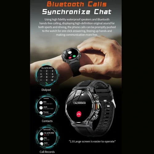 Smartwatch Microwear AK82 - Grey Silicone