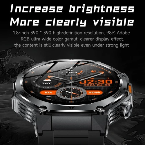 Smartwatch Microwear AK82 - Grey Silicone