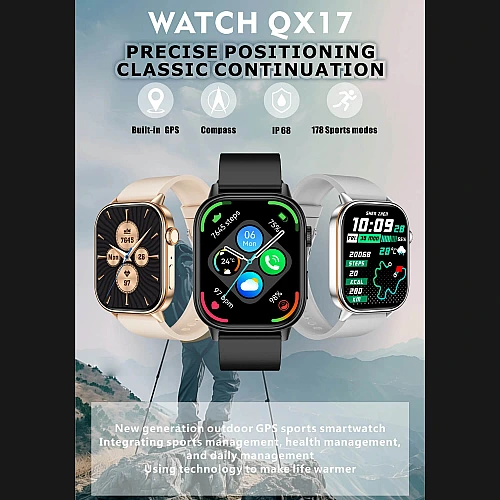 Smartwatch Microwear QX17 - Gold Silicone