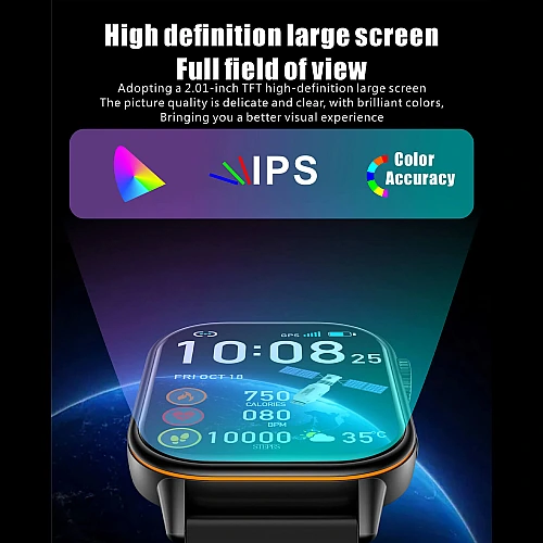 Smartwatch Microwear QX17 - Gold Silicone
