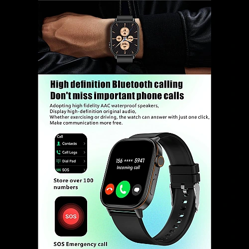 Smartwatch Microwear QX17 - Gold Silicone