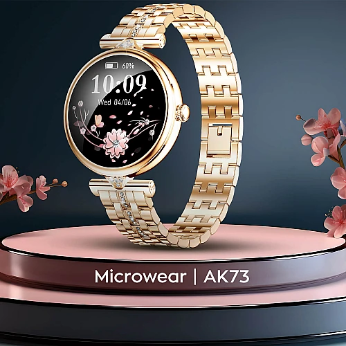 Smartwatch Microwear AK73 - Gold Diamond Steel Smartwatch Microwear AK73 - Gold Diamond Steel