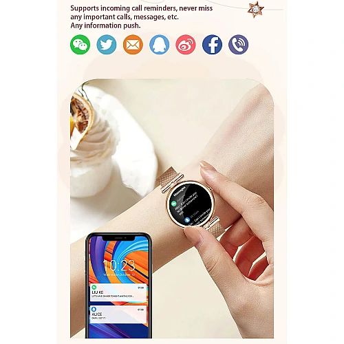 Smartwatch Microwear AK73 - Gold Diamond Steel Smartwatch Microwear AK73 - Gold Diamond Steel