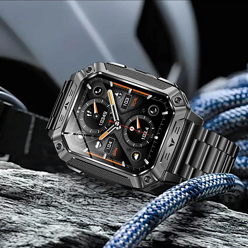 Smartwatch Microwear AK86 - Black Steel