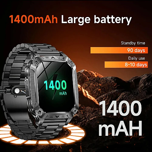 Smartwatch Microwear AK86 - Black Steel