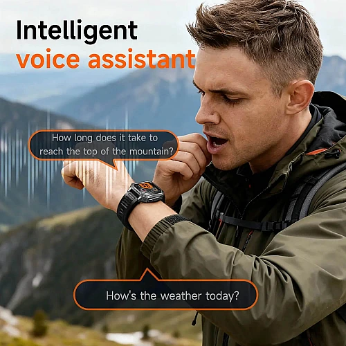 Smartwatch Microwear AK86 - Black Steel