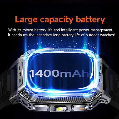 Smartwatch Microwear AK86 - Black Steel