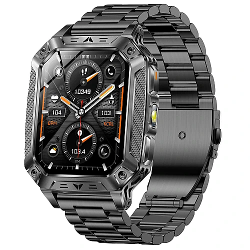 Smartwatch Microwear AK86 - Black Steel Smartwatch Microwear AK86 - Black Steel