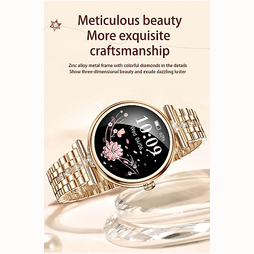 Smartwatch Microwear AK73 - Silver Diamond Steel