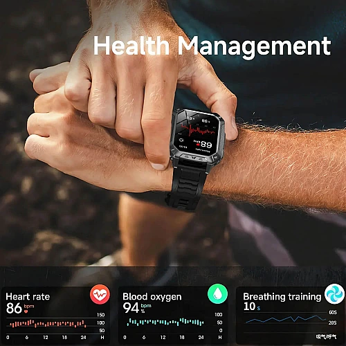 Smartwatch Microwear AK86 - Silver Steel