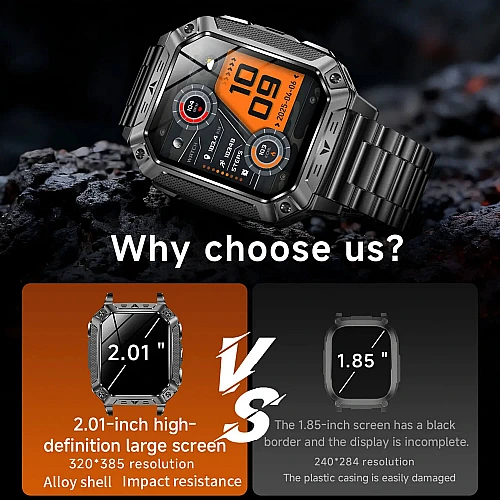 Smartwatch Microwear AK86 - Silver Steel