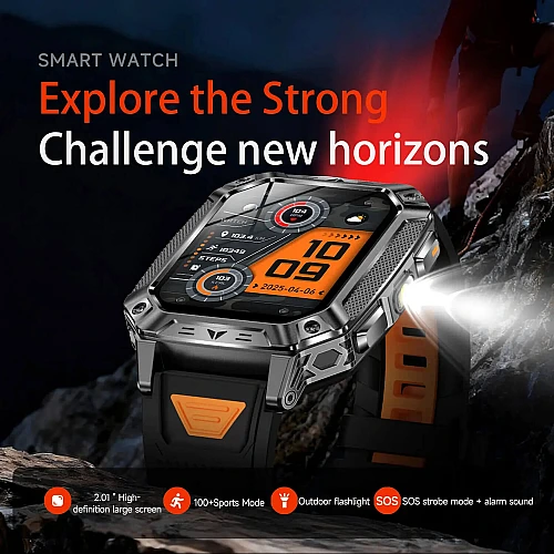 Smartwatch Microwear AK86 - Silver Steel Smartwatch Microwear AK86 - Silver Steel