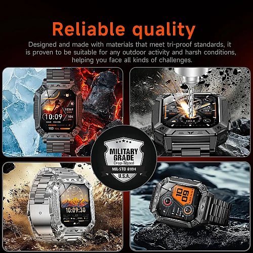 Smartwatch Microwear AK86 - Silver Silicone