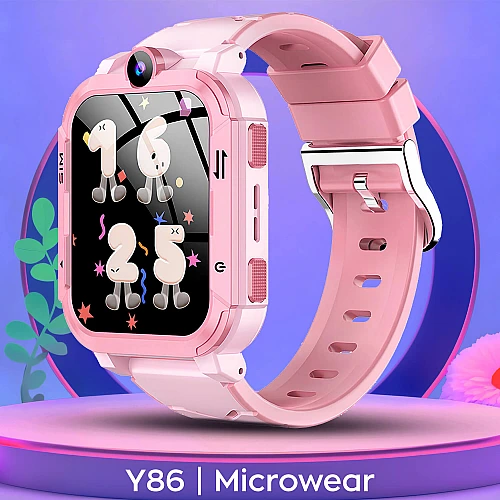 Smartwatch Microwear Y86 4G GPS WIFI - Pink Silicone