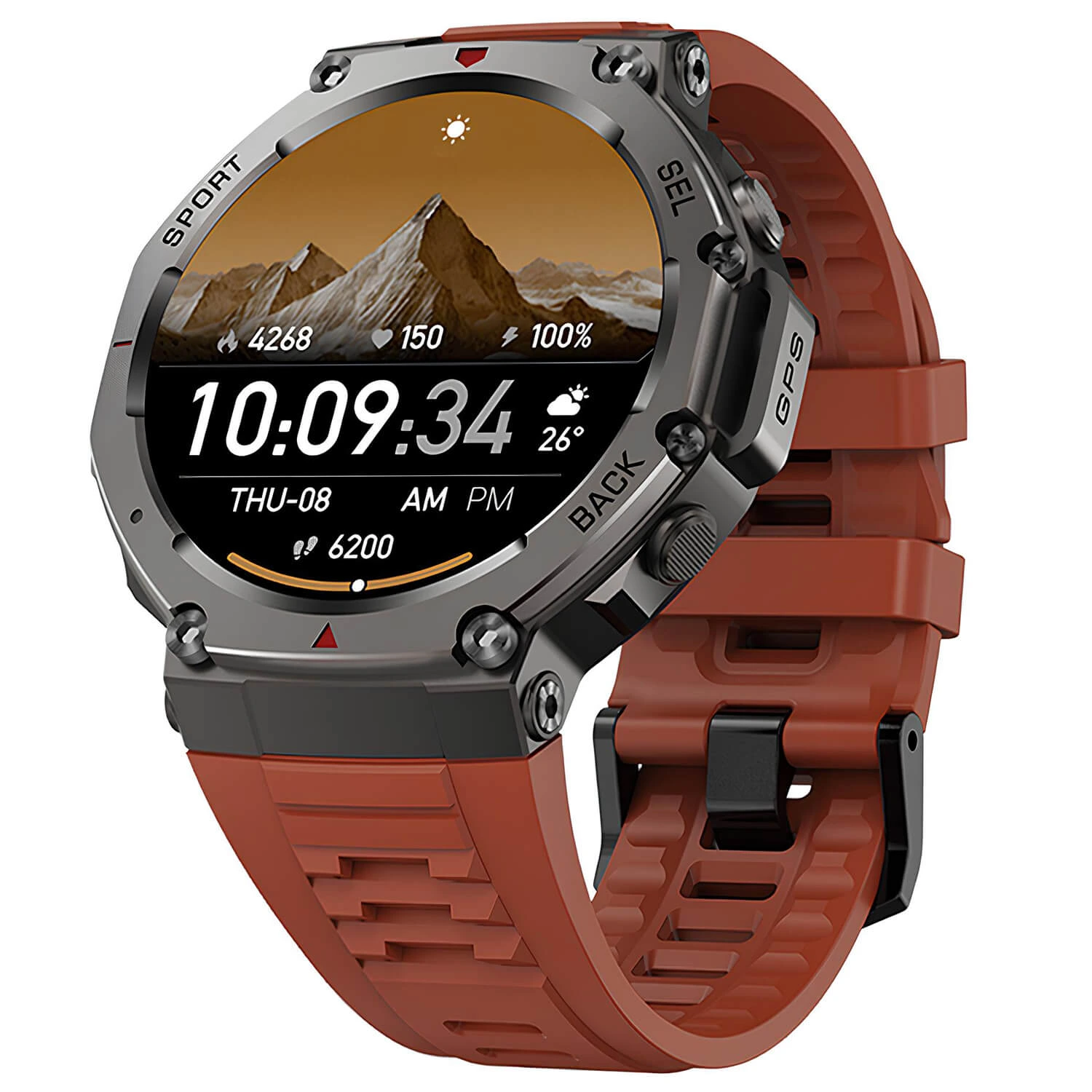 Smartwatch Microwear DM58 GPS - Red Ceramic Silicone Smartwatch Microwear DM58 GPS - Red Ceramic Silicone