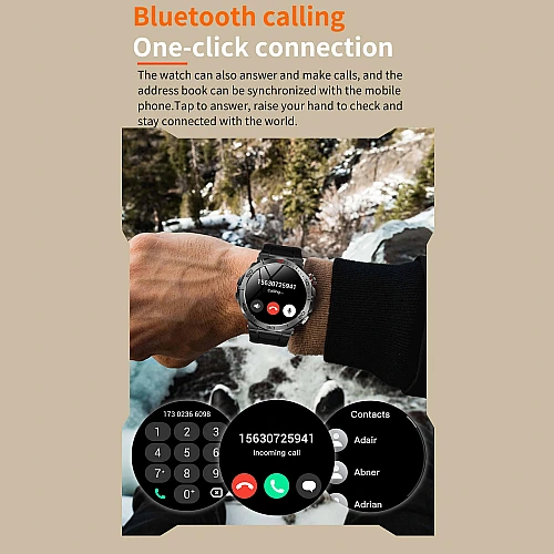 Smartwatch Microwear MK68 - Beige Silicone