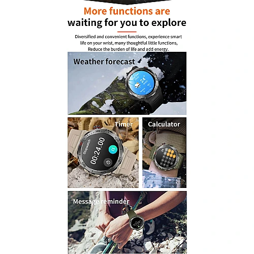 Smartwatch Microwear MK68 - Beige Silicone