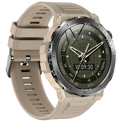 Smartwatch Microwear MK68 - Beige Silicone