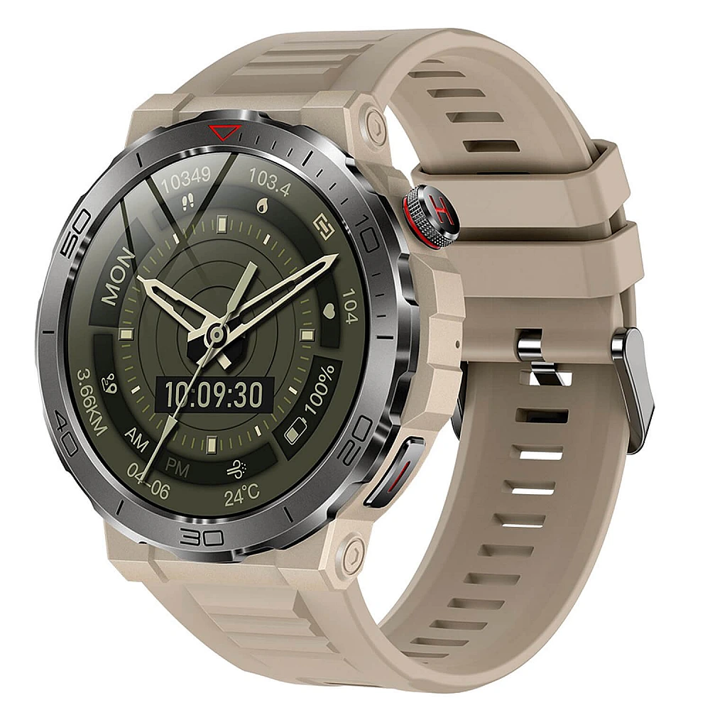 Smartwatch Microwear MK68 - Beige Silicone