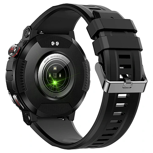 Smartwatch Microwear MK68 - Black Silicone