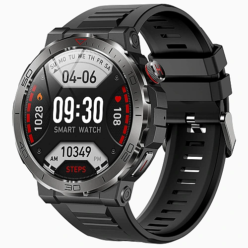Smartwatch Microwear MK68 - Black Silicone Smartwatch Microwear MK68 - Black Silicone