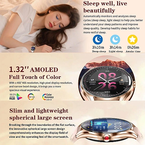 Smartwatch Microwear H03 - Pink Silicone Smartwatch Microwear H03 - Pink Silicone