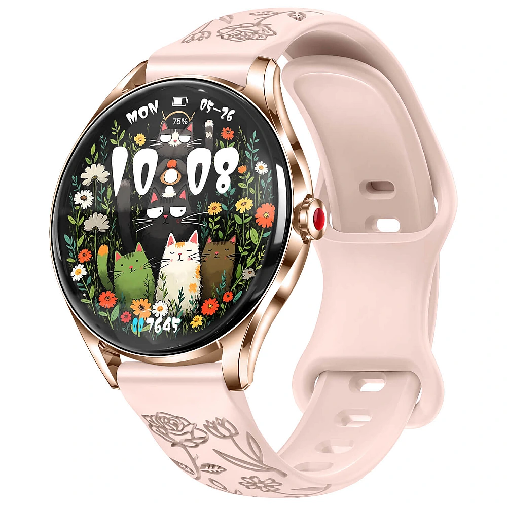 Smartwatch Microwear H03 - Pink Silicone