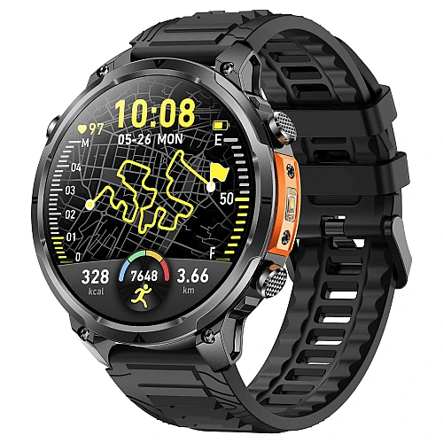 Smartwatch Microwear MK100 - Black Silicone Smartwatch Microwear MK100 - Black Silicone