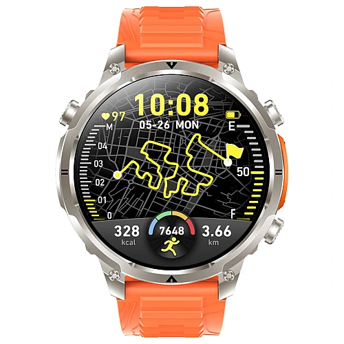 Smartwatch Microwear MK100 - Orange Silicone Smartwatch Microwear MK100 - Orange Silicone