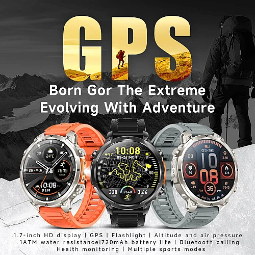 Smartwatch Microwear MK100 - Orange Silicone Smartwatch Microwear MK100 - Orange Silicone