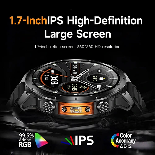 Smartwatch Microwear MK100 - Orange Silicone Smartwatch Microwear MK100 - Orange Silicone