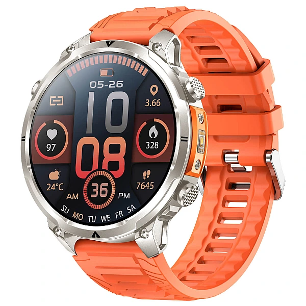 Smartwatch Microwear MK100 - Orange Silicone
