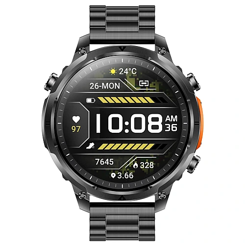 Smartwatch Microwear MK100 - Black Steel Smartwatch Microwear MK100 - Black Steel